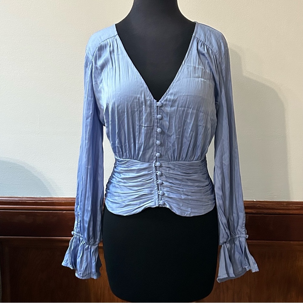 Anthropologie Puff Sleeved Blouse - Small